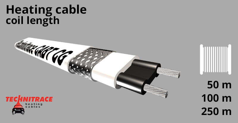 Heating cable – coil length – TECHNITRACE